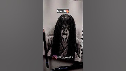 Teken een spook in verschillende levels 😱 #shorts