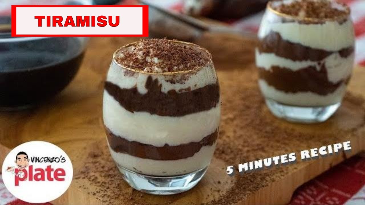5 MINUTES EASY TIRAMISU RECIPE | How to Make Tiramisu in a Glass (No Eggs) | Vincenzo