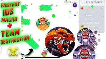 MACRO BUTTON + DESTROYING CROWDED SERVERS + CRAZY TRICKS(AGARIO MOBILE)