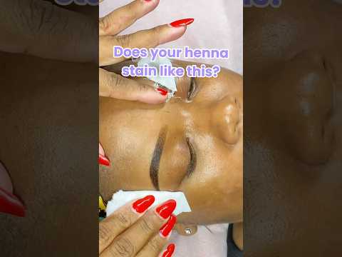 Does Your Henna Stain Like This? Watch the Transformation! #hennabrows #browtransformation #shorts