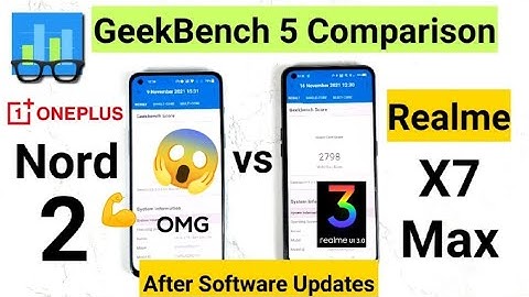 Realme X7 Max vs OnePlus Nord 2 GeekBench 5 Test After Android 12 Update Shocking Results 🔥🔥🔥