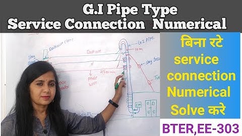 EE-303 Lect.30|Service Connection Numerical | GI Pipe type Service Connection Numerical |BTER EXAM
