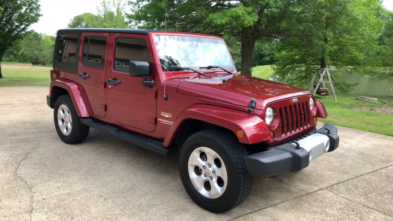 2013 JEEP WRANGLER UNLIMITED 4X4 SAHARA DEEP CHERRY RED CRYSTAL USED INFO  4WD  - YouTube