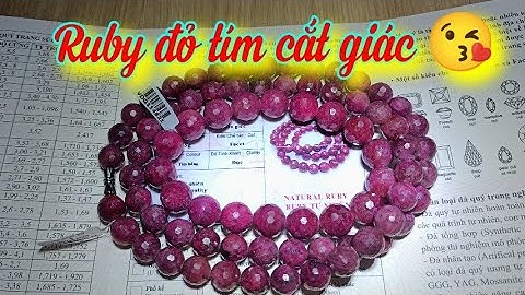 Ruby đỏ tím cắt giác rất đẹp😍 3.268k 4.868k 1 chiếc vòng tay hoặc 1 vòng cổ đá quý ruby có kiểm định