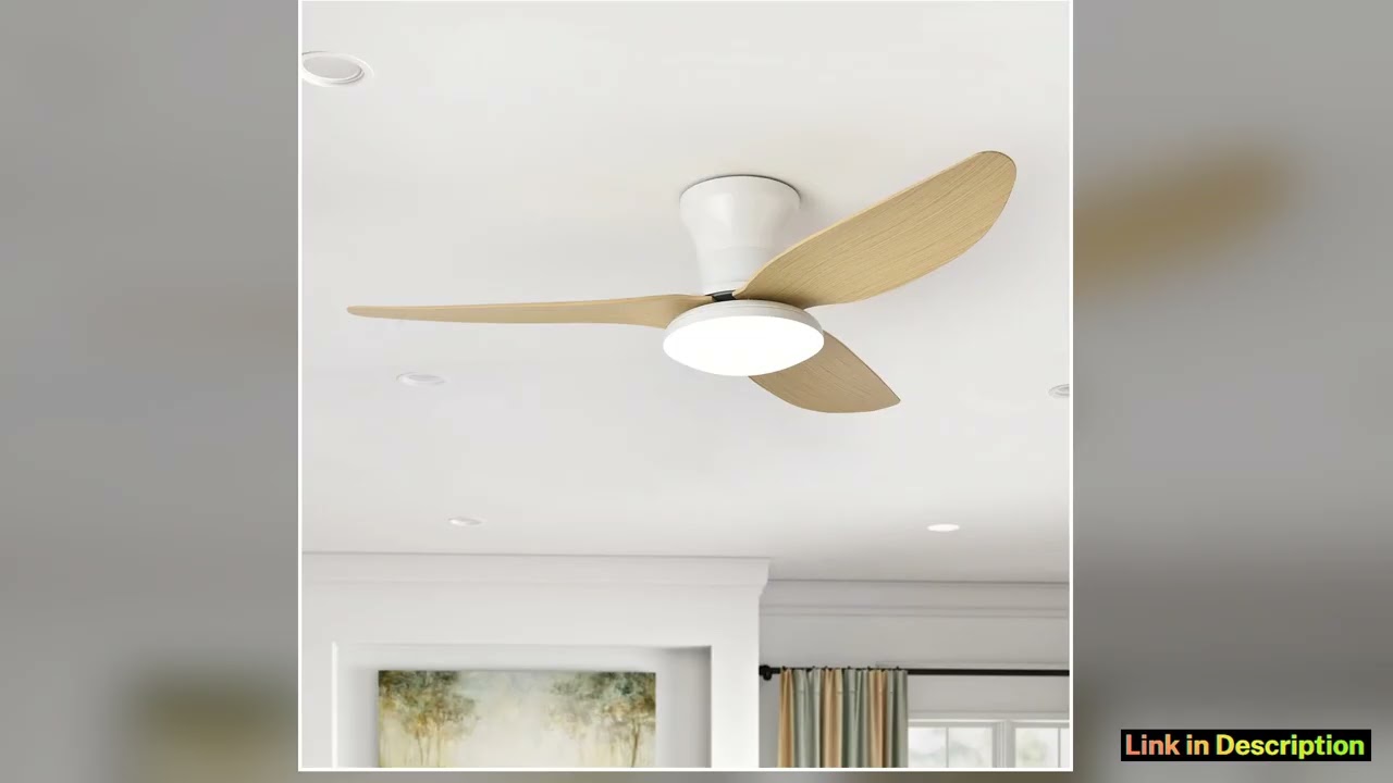 40inch Smart Bedroom LED Ceiling Fans Lights with Remote Control 6 Speeds Wind 3 Blades Dimmable