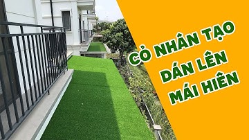 Dán thảm cỏ nhân tạo lên mái hiên nhà chống nóng | Cỏ nhân tạo SG