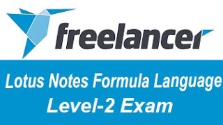 Career Overview Freelancer Lotus Notes Formula Language Exam Answers Level-2