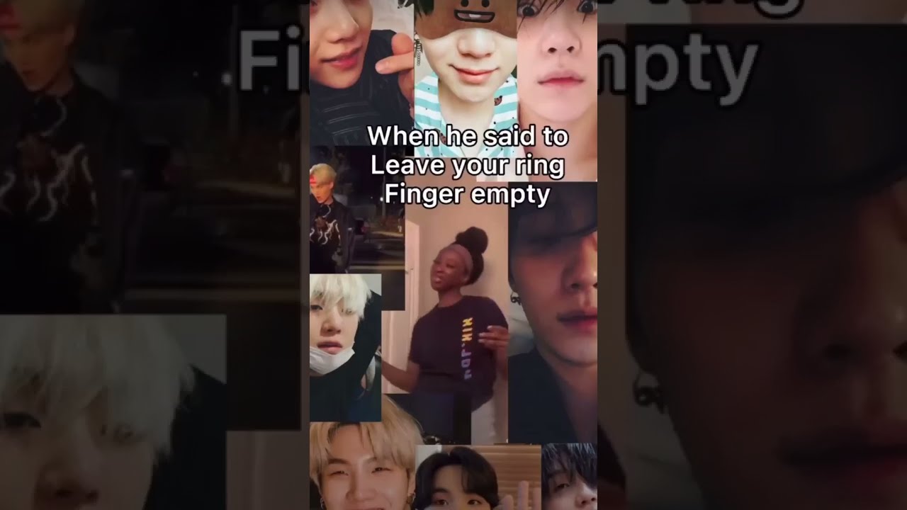 When he said to leave ur ring finger empty😚💜 watch till the end😊💜