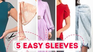 MUST TRY 5 EASY fashion sleeve ideas! (step-by-step tutorial)