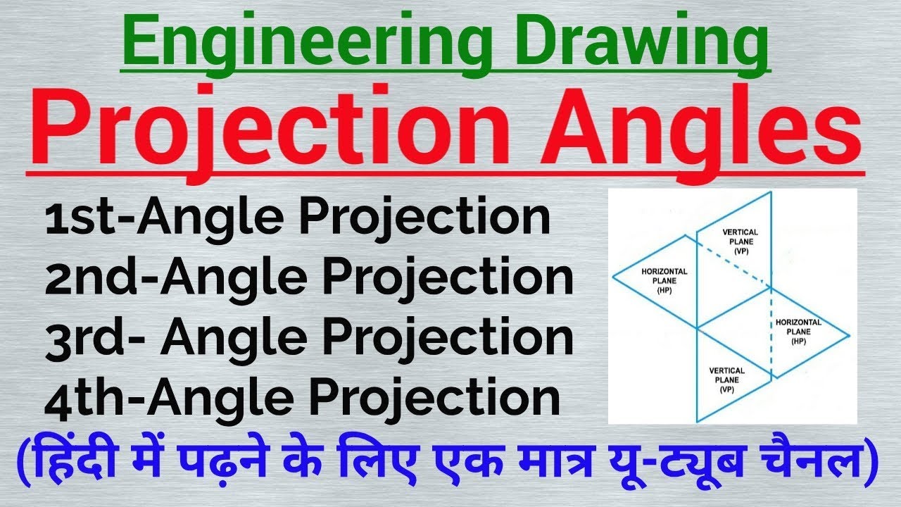 projection angle in engineering drawing, projection angle in hindi ...
