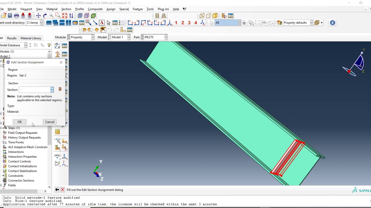 Abaqus - Composite Extended End-Plate subjected to Cyclic Loading - Part 7