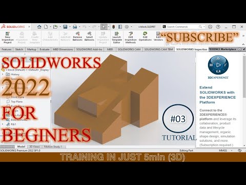 *SUPPORT BLOCK* SOLIDWORKS 2022 for beginner Tutorial #2 | #Solidworks for Mechanical engineering