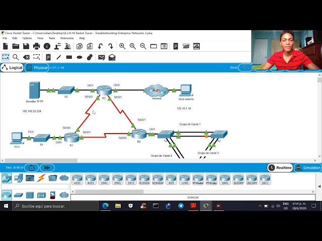 CCNA 4 - 8.2.4.14 Packet Tracer - Troubleshooting Enterprise