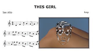 Video thumbnail of "This Girl - Kungs vs Cookin on 3 Burners  (Sheet Music ALTO SAX)"