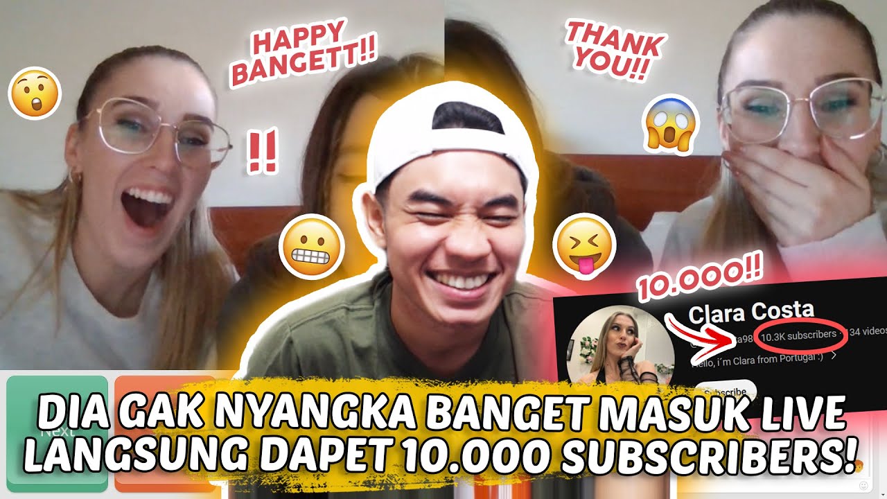 Youtuber Dari Portugal Ini Happyy Banget Dapet 10K Subscribers Dari Live!!! - Ome.TV Internasional