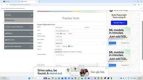 Java Selenium Module 03b – Practice Form Automation (DemoQA)
