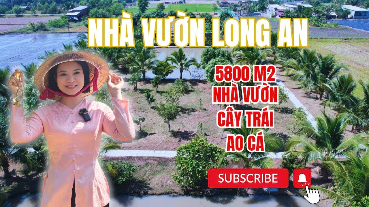 Nhà vườn 5800m Long An | Nhà vườn Mặt Tiền đường nhựa giá chưa tới 1.9 triệu /m2