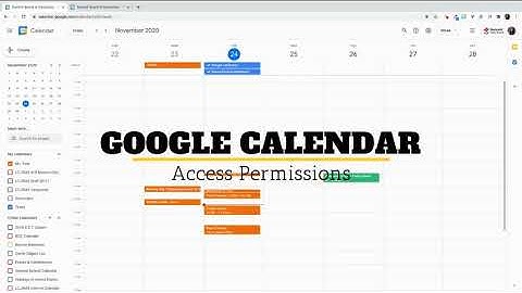 Google Calendar - Access Permissions