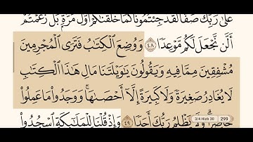 سورة الكهف كاملة مكتوبة بصوت الشيخ عبد الرحمن السديس و بدون اعلانات ( استمع و اقرأ )