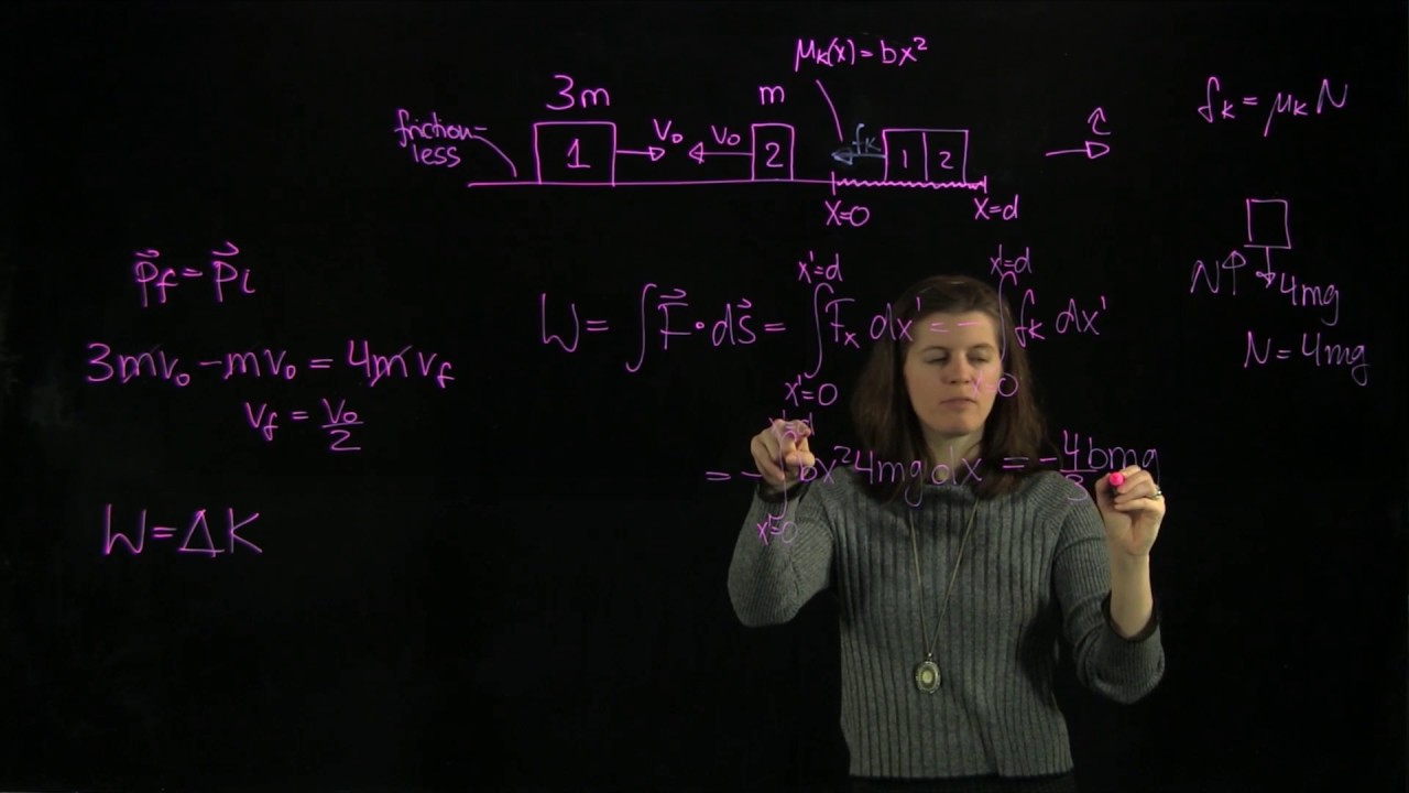 PS.7.1 Worked Example - Collision and Sliding on a Rough Surface