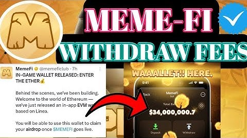MemeFi wallet create | MemeFi wallet connect | MemeFi Wallet update | MemeFi withdrawal
