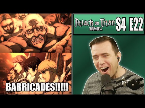 THE RETURN OF BARRICADES! - Attack On Titan Season 4 Episode 22 - Rich Reaction