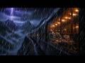 Night Train Ride in a Thunderstorm – Arthur fell asleep on the train | Relax in Heavy Rain