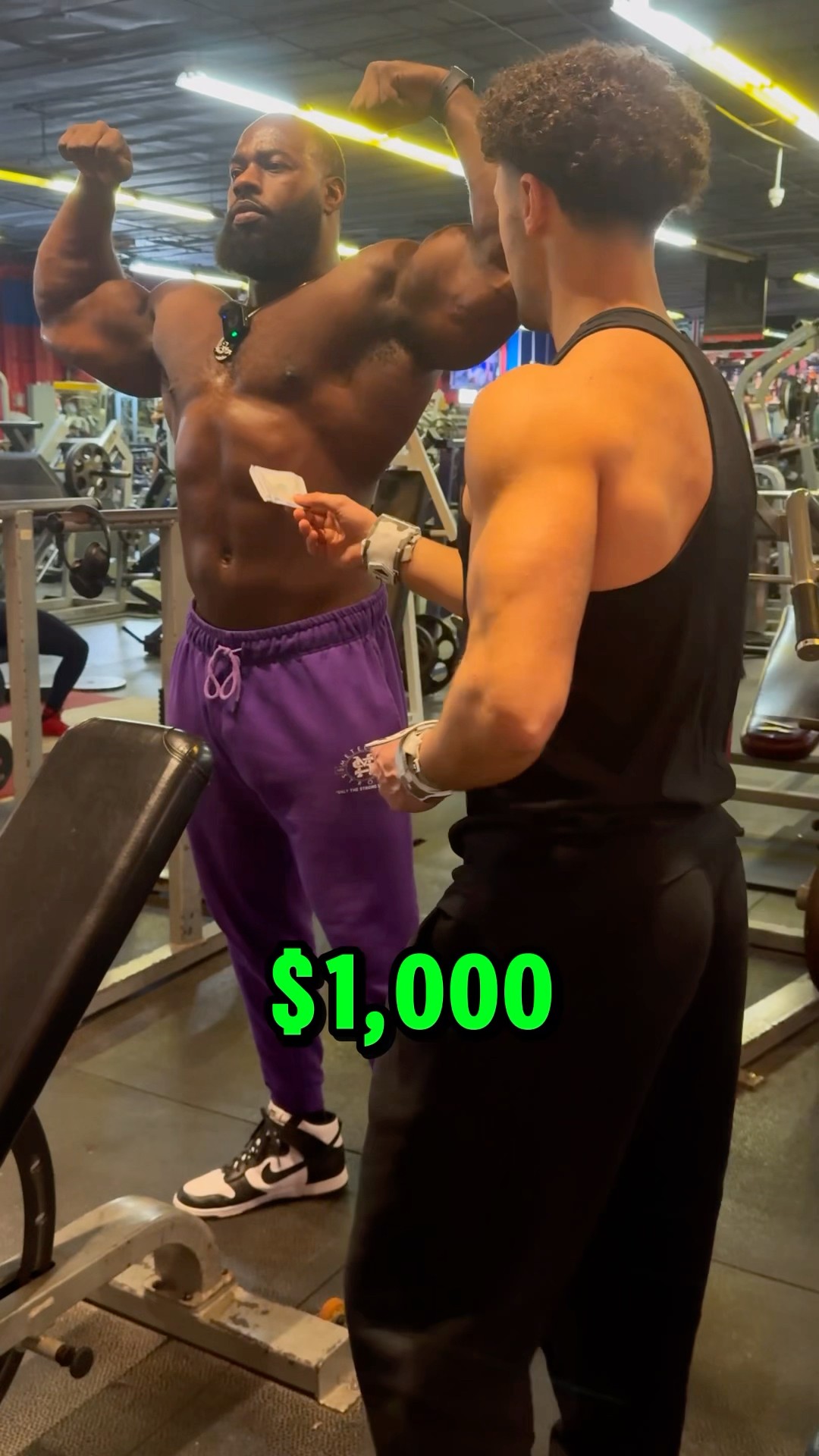 Can a bodybuilder lift more than me for $1,000??⁉️