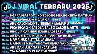 DJ TIKTOK TERBARU 2025🎵DJ NGAPAIN REPOT-KO TOLONG BILANG CINTA KA TIDAK🎵DJ TABOLA BALE X PICA PICA 2