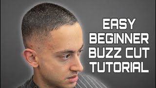 Step By Step EASY Skin Fade Buzz Cut Tutorial || Beginners Guide On How To