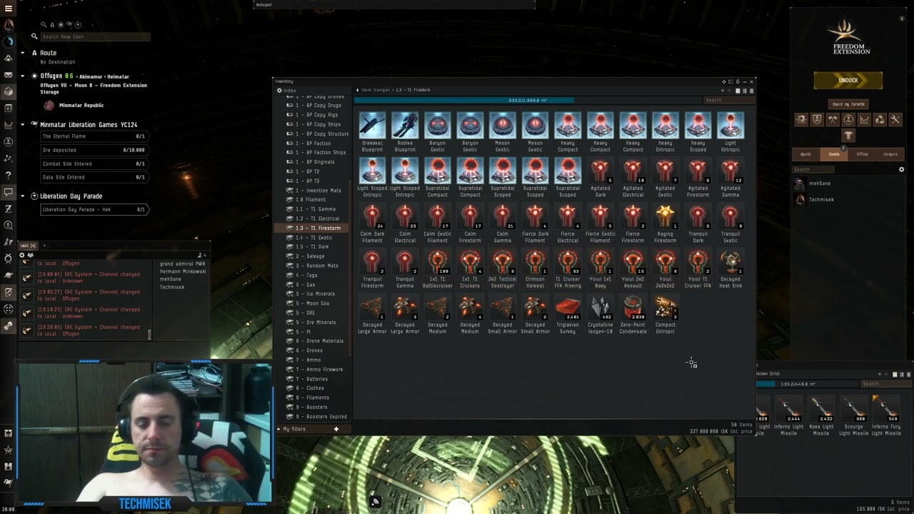 Eve Online T1 Abyss Loot (100 runs with each filament) YouTube