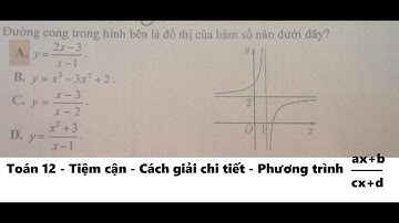 Toán 12: Đường cong trong hình bên là đồ thị của hàm số nào dưới đây - Tiệm cận