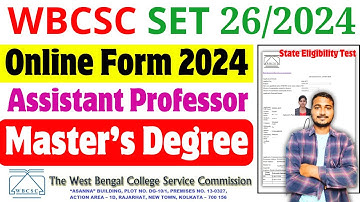 WB SET 2024 Online Application process|| How to apply Online WB SET 2024
