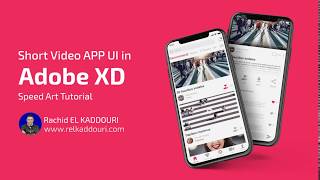 Short App Video APP UI in Adobe XD - Speed Art Tutorial screenshot 4