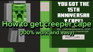 How to get Minecraft creeper cape / 15th anniversary cape (free java and bedrock cape) #minecraft