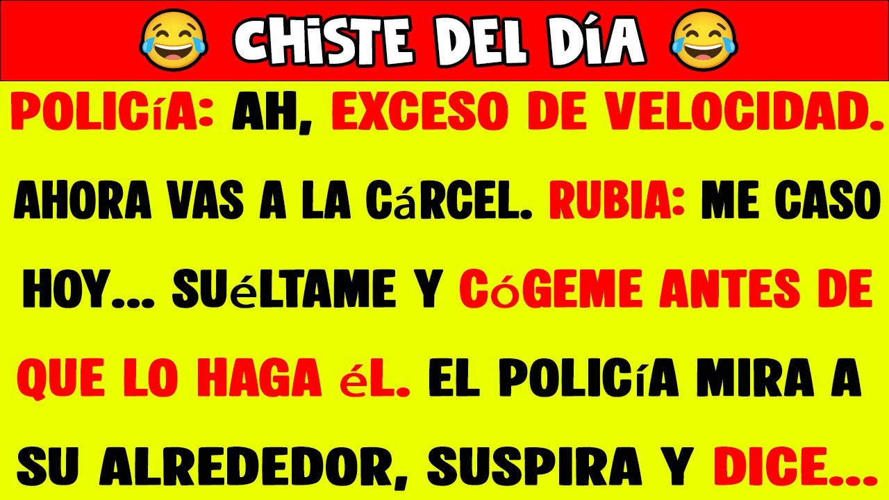😂 CHISTE DEL DÍA: La Rubia y el Policía 🚓🤣