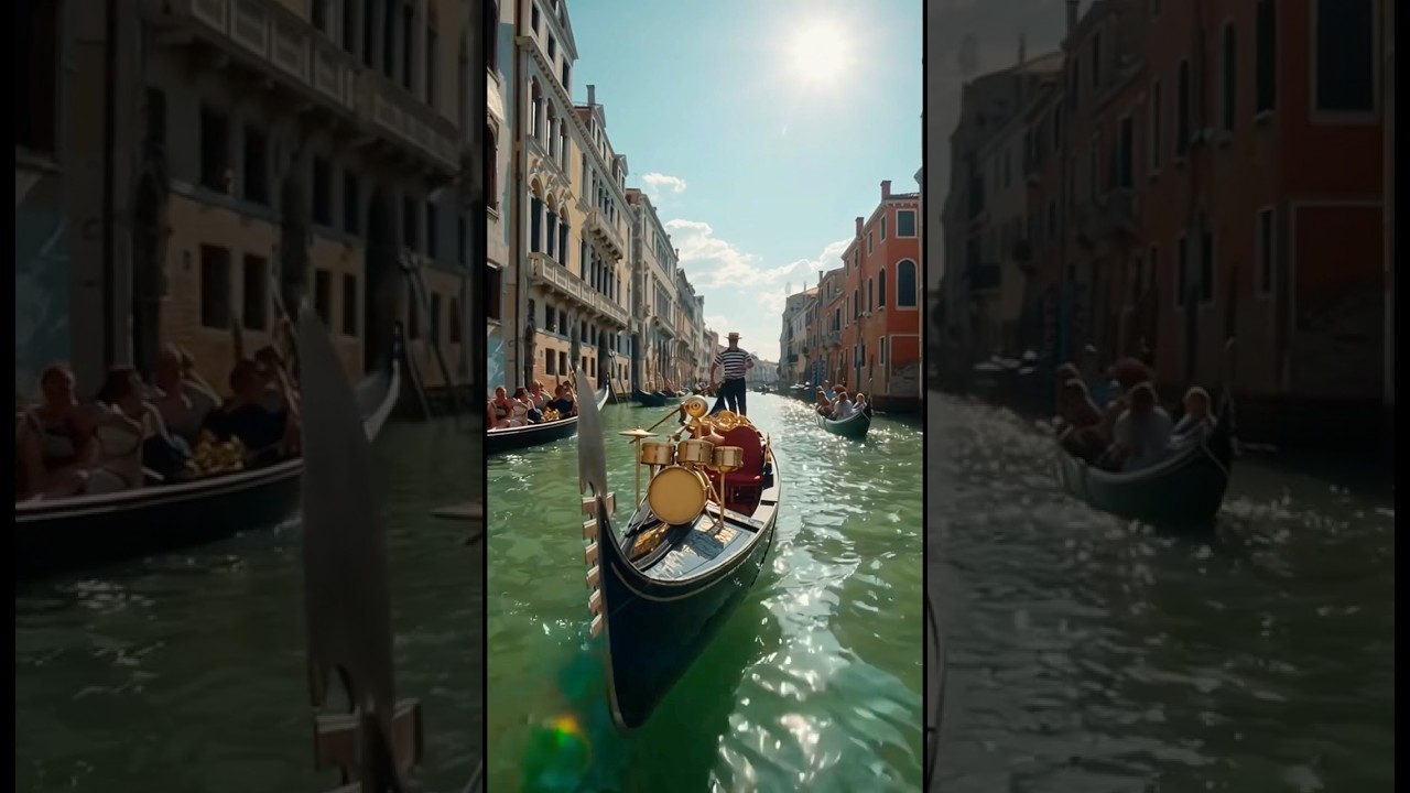 BARABOT is in Venice… on a gondola… and the rhythm never stops. The metal drummer hits. STARBERG