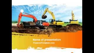 Excavator PowerPoint Template by PoweredTemplate.com