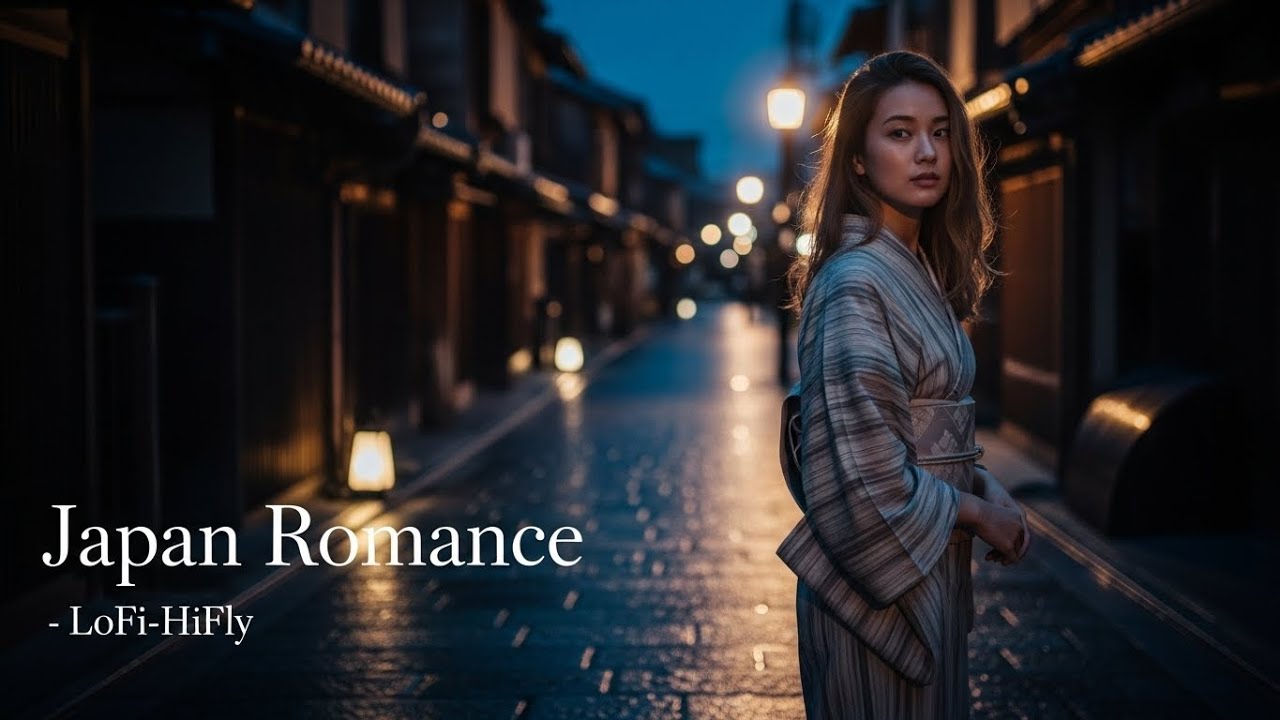 Japan Romance – LoFi-HiFly 🌙 Asian Love Guitar Lo-Fi, English–Japanese, Calm & Emotional