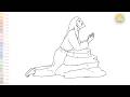 Jesus Christ prayer drawing easy | Bibles story drawings | How to draw Jesus Christ step by step