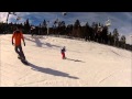 Snowboarding Toddler With Burton Chicklet