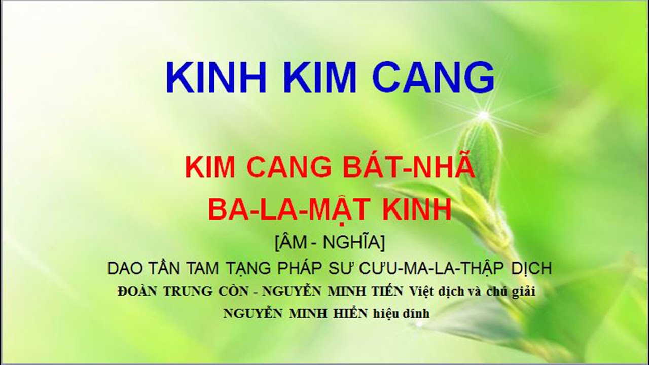 KINH KIM CANG (Có chữ) - DỊCH ÂM - THÍCH TRÍ THÔNG - youtube