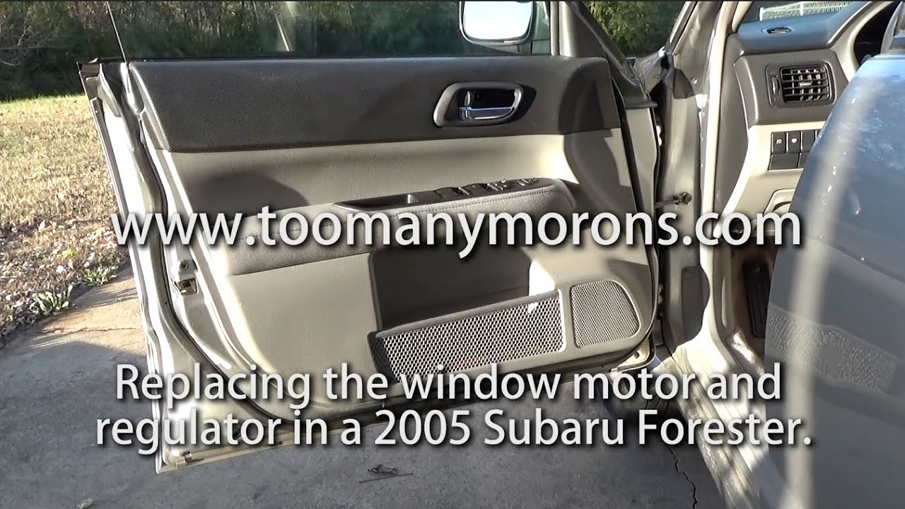 Subaru Outback: Removing window motor/regulator (2005-2009) - YouTube