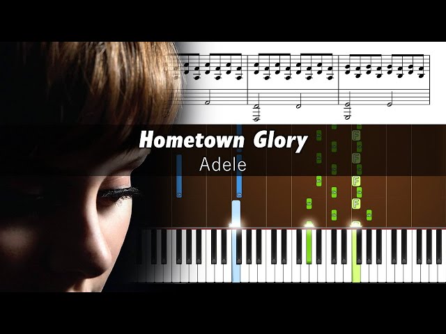 Adele - Hometown Glory - Accurate Piano Tutorial with Sheet Music