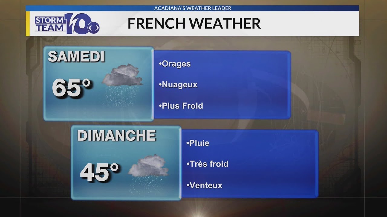 Evangeline Elementary French Immersion Student delivers this weekend's weather forecast in French