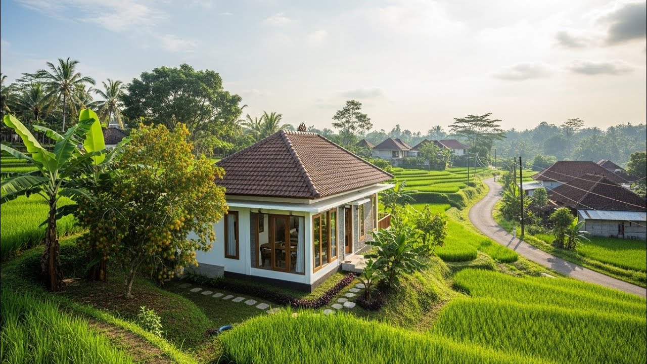 🏡 Rumah Minimalis Ini Berdiri di Tengah Sawah, View-nya Bikin Lupa Kota 🌿