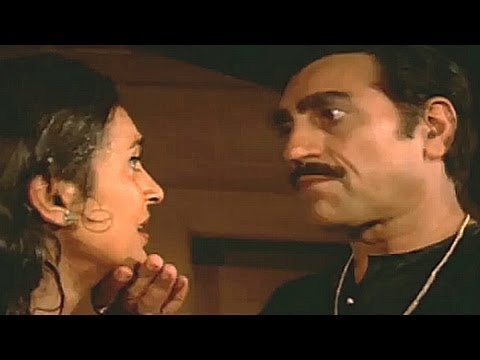 Nutan Begs Amrish for help - Meri Jung Scene