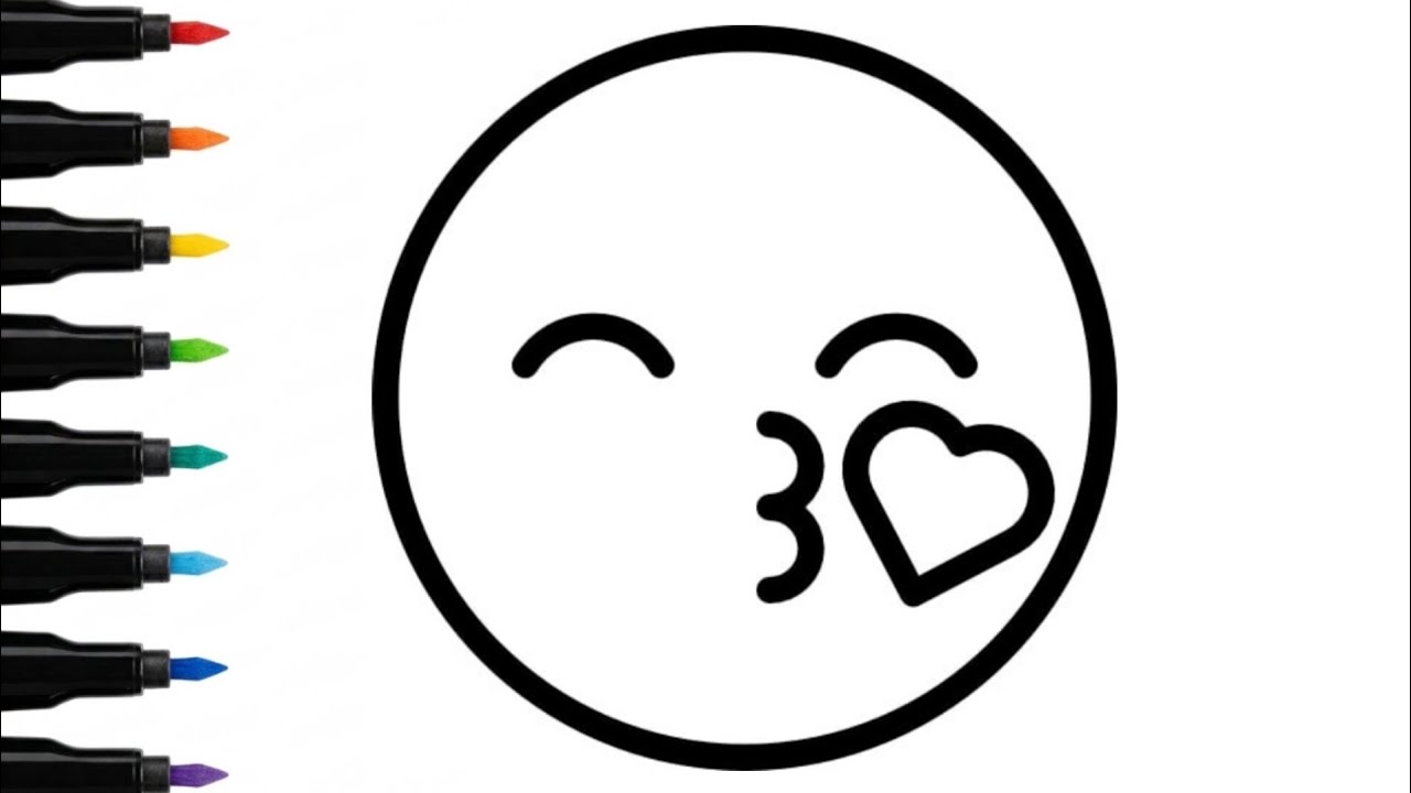 MAIK☺︎︎K☺︎︎K☺︎︎☆゜ How to Draw a Cute Emoji 😊 | Emoji Drawing for Kids | Easy and