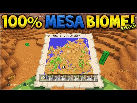 100% MESA BIOME SEED! Minecraft Console Edition - TU54 ONLY Mesa Biome Seed  (ALL CONSOLES) - YouTube