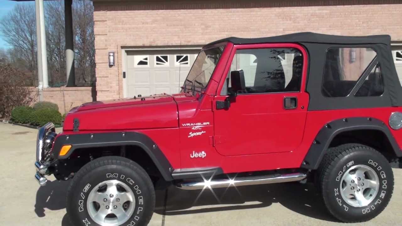 SOLD !! HD VIDEO 2000 JEEP WRANGLER SPORT LIFTED FOR SALE SEE WWW  SUNSETMILAN COM - YouTube